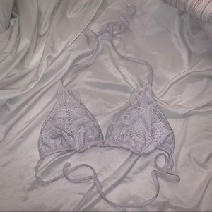 White lace bikini top